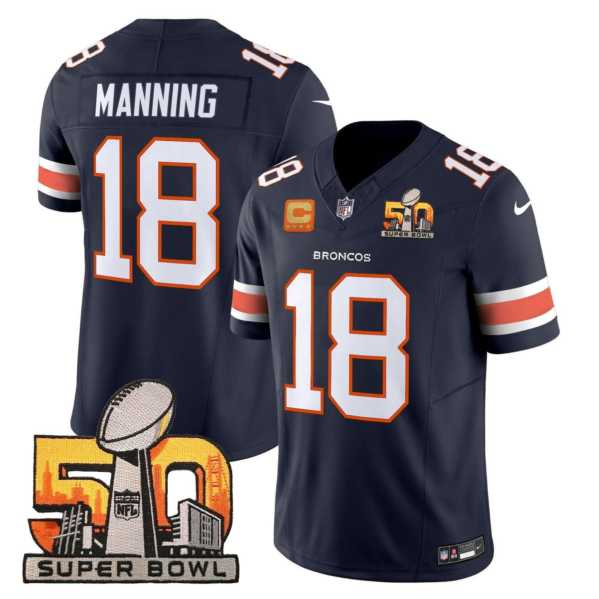 DB Super Bowl 50 Patch Vapor Limited Jersey