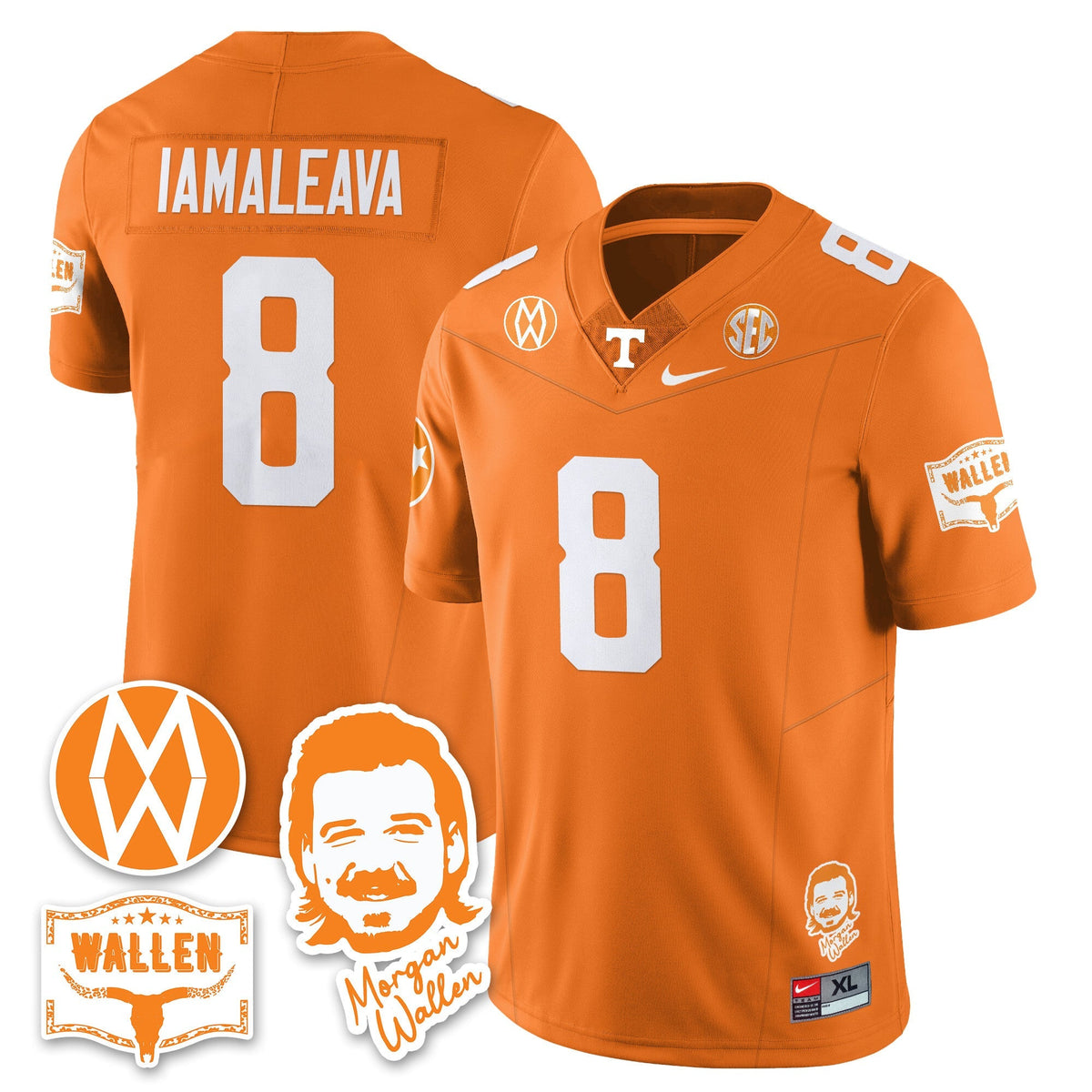 Men's Tennessee Volunteers Morgan Wallen 2025 Jersey - All Stitched