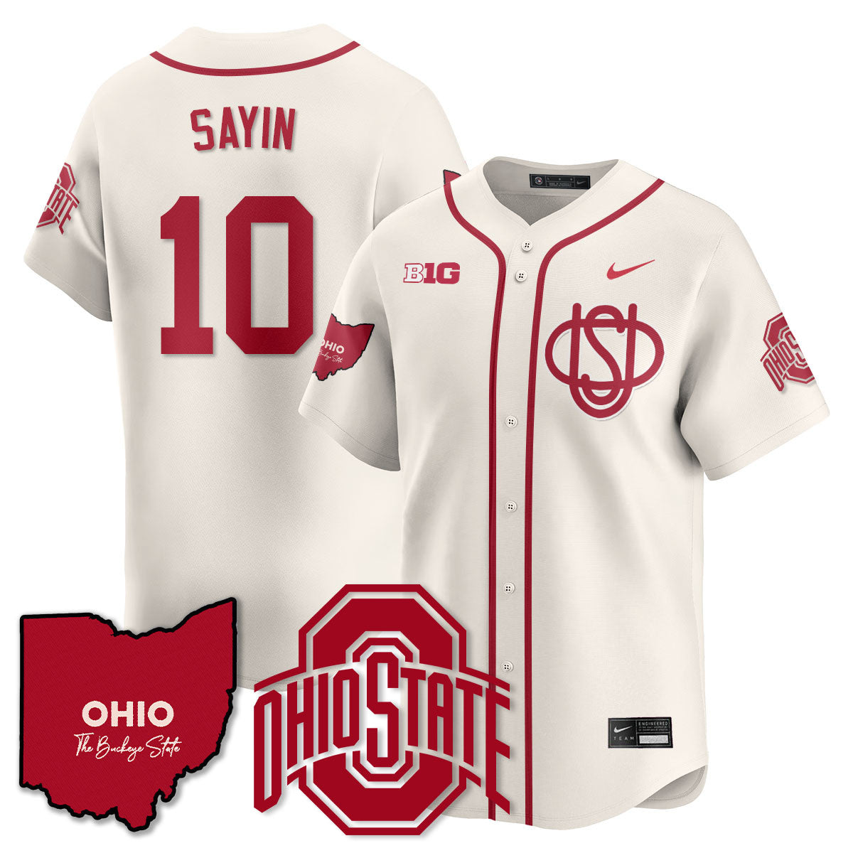 Women's Ohio State Buckeyes 2025 Wordmark Jersey - All Stitched
