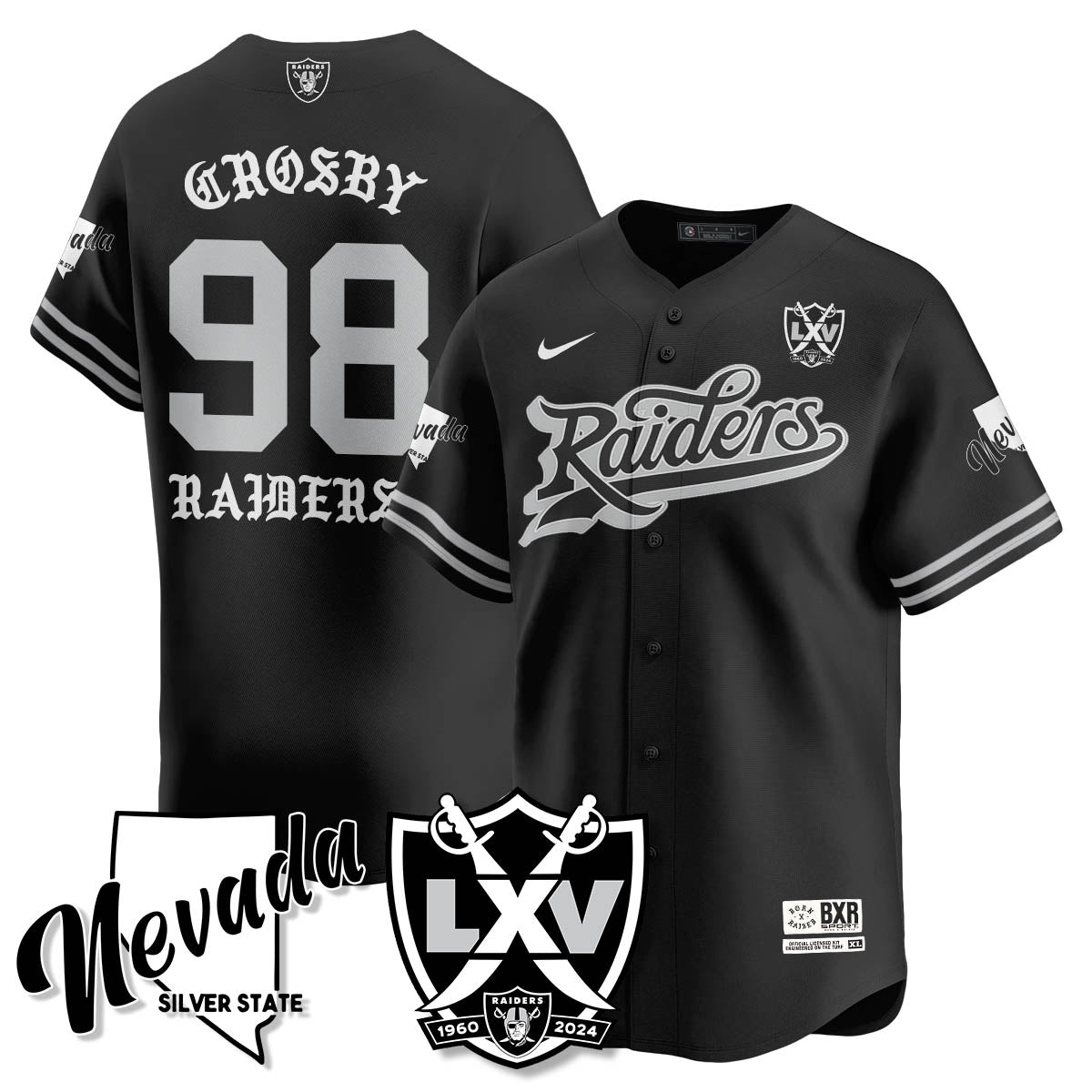 LVR Born x Raised Baseball Jersey - All Stitched