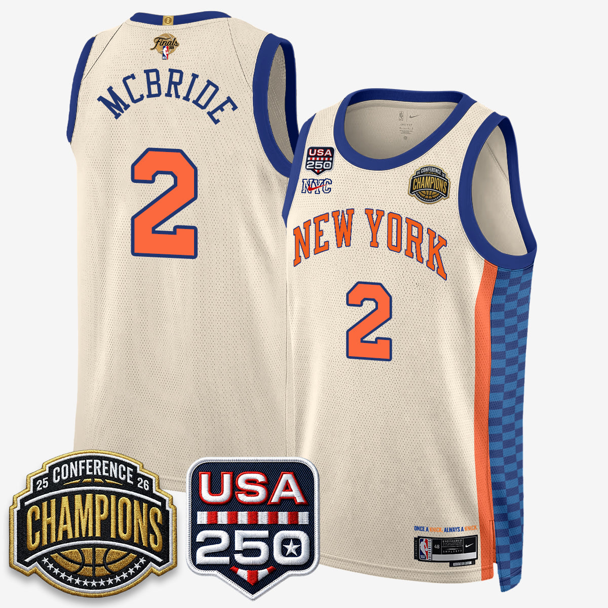 NYK 2026 NBA Eastern Conference Champions City Edition Jersey V2- Stitched (2)