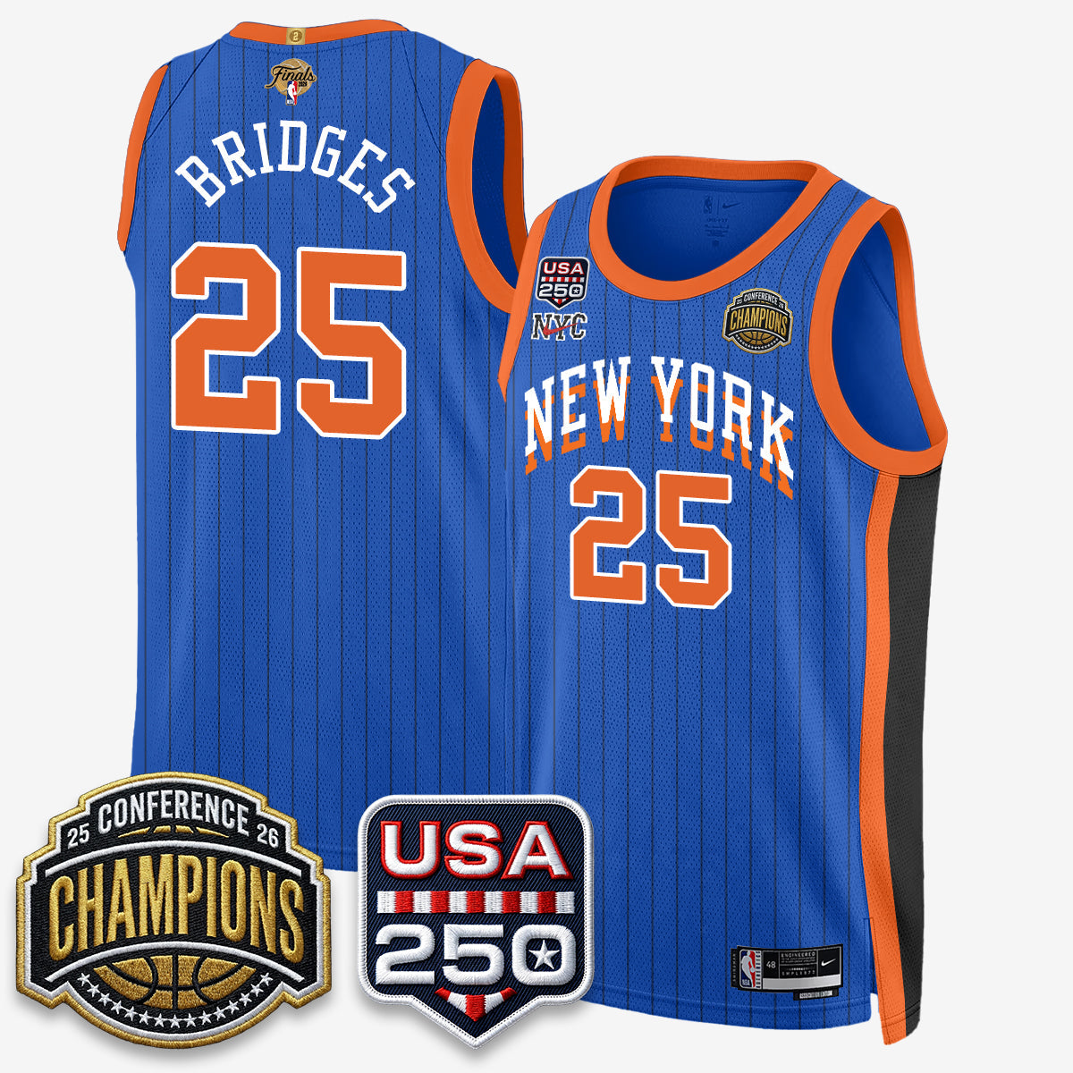 NYK 2026 NBA Eastern Conference Champions City Edition Jersey V2- Stitched (2)