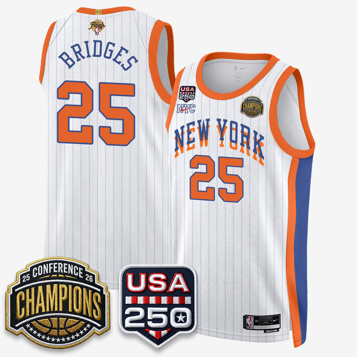 NYK 2026 NBA Eastern Conference Champions City Edition Jersey V2- Stitched (2)