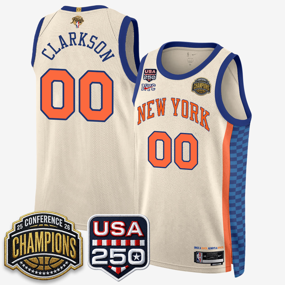 NYK 2026 NBA Eastern Conference Champions City Edition Jersey V2- Stitched (2)