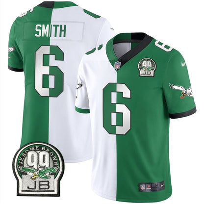 PHI Jerome Brown Retired Patch Gold & Kelly Jersey