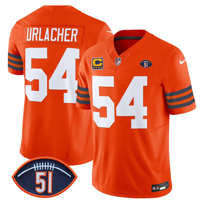 CHI Dick Butkus Patch Throwback Vapor Limited Jersey