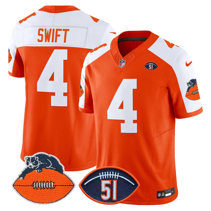 CHI Dick Butkus Patch Throwback Vapor Limited Jersey