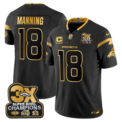 DB 3-Time Champions Patch Gold Vapor Limited Jersey