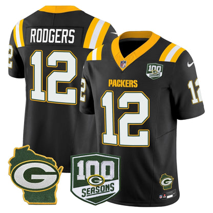 GB 100th Season & Home Patch Vapor Limited Jersey