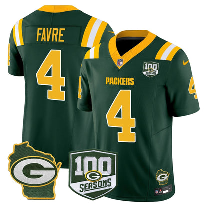 GB 100th Season & Home Patch Vapor Limited Jersey