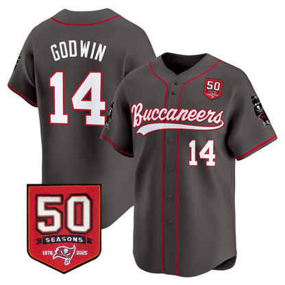TB 50th Season Patch Vapor Baseball Jersey - All Stitched