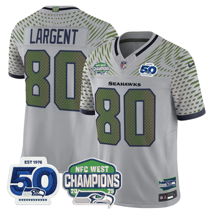 SEA 50th & NFC West Champions Patch Vapor Limited Jersey