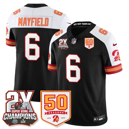 TB 2-Time Champions Patch Throwback Vapor Limited Jersey