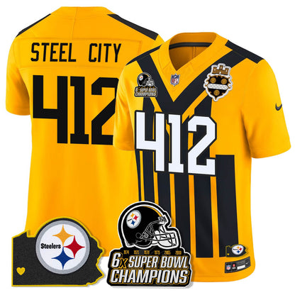 PIT 6-Time Champions Patch Vapor Limited Jersey