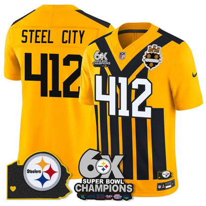 PIT 6-Time Champions Patch Vapor Limited Jersey