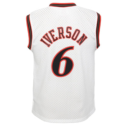 Philadelphia 76ers Allen Iverson Mitchell & Ness White 2002 Hardwood Classics Swingman Jersey