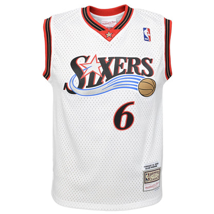 Philadelphia 76ers Allen Iverson Mitchell & Ness White 2002 Hardwood Classics Swingman Jersey