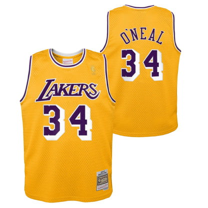 Los Angeles Lakers Shaquille O`Neal Mitchell & Ness Gold 1996-97 Hardwood Classics Swingman Jersey