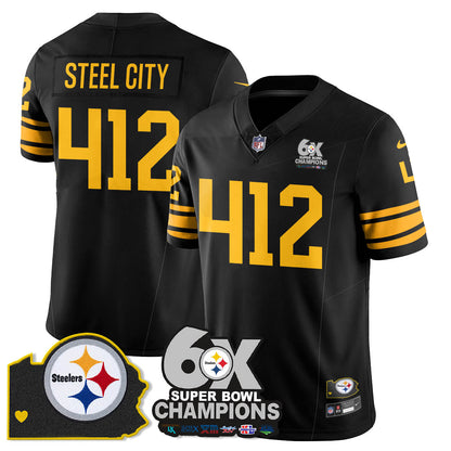 PIT 6-Time Champions Patch Vapor Limited Jersey