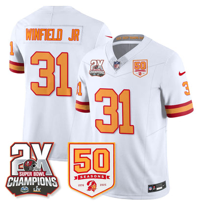 TB 2-Time Champions Patch Throwback Vapor Limited Jersey