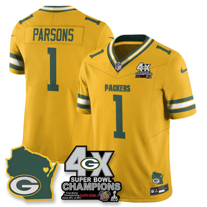 GB 4-Time Champions Patch Vapor Limited Jersey
