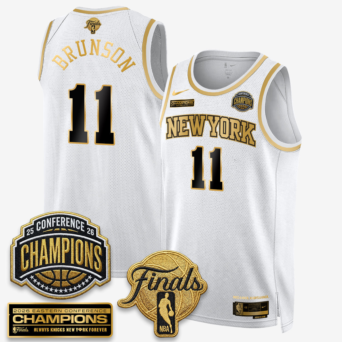 NYK 2026 NBA Eastern Conference Champions Black Gold Edition Jersey - Stitched (Tiktok)
