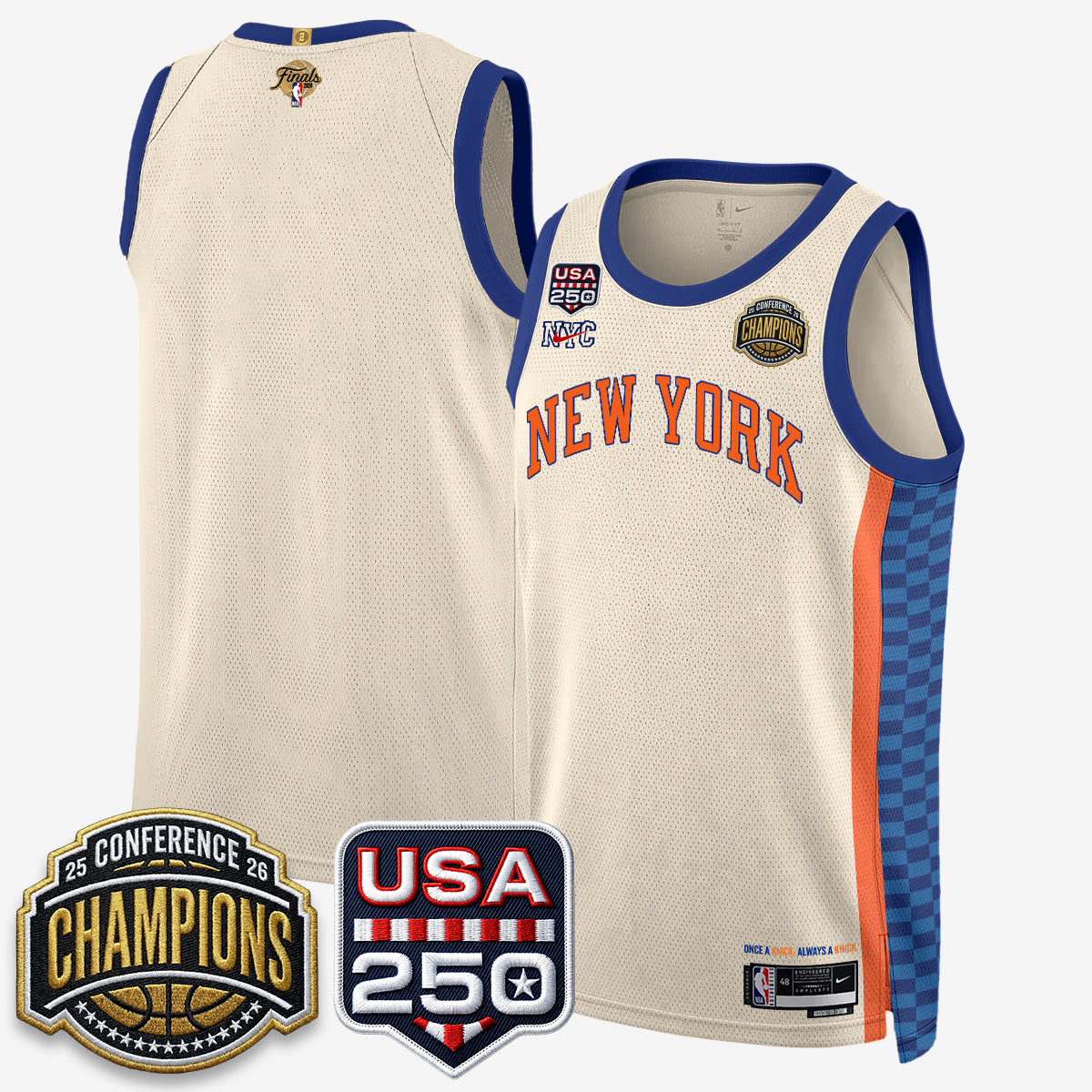 NYK 2026 NBA Eastern Conference Champions City Edition Jersey V2- Stitched (2)