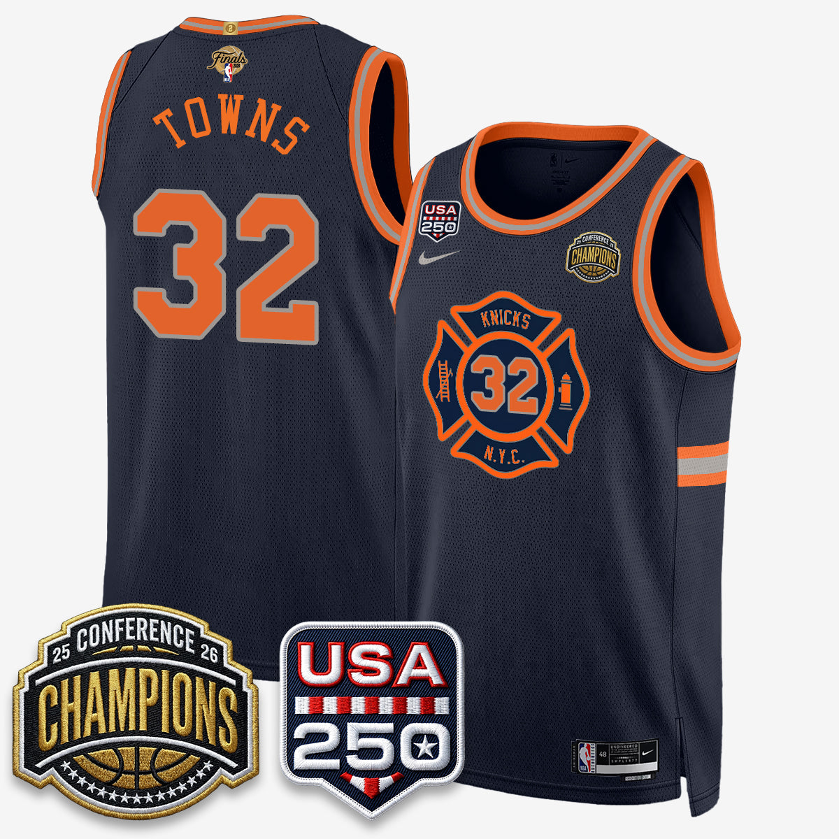NYK 2026 NBA Eastern Conference Champions City Edition Jersey V2- Stitched (2)