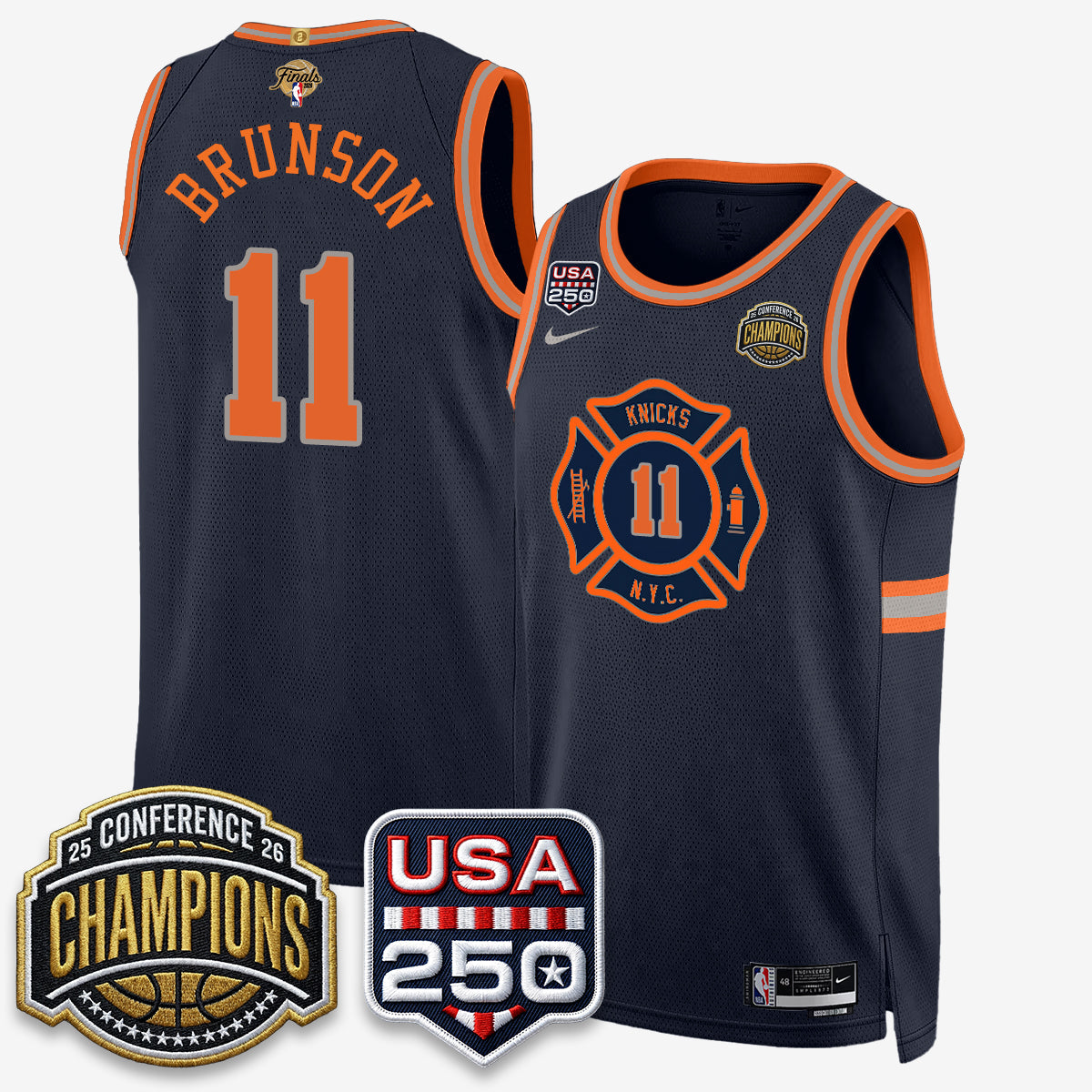 NYK 2026 NBA Eastern Conference Champions City Cream Edition Jersey V2- Stitched
