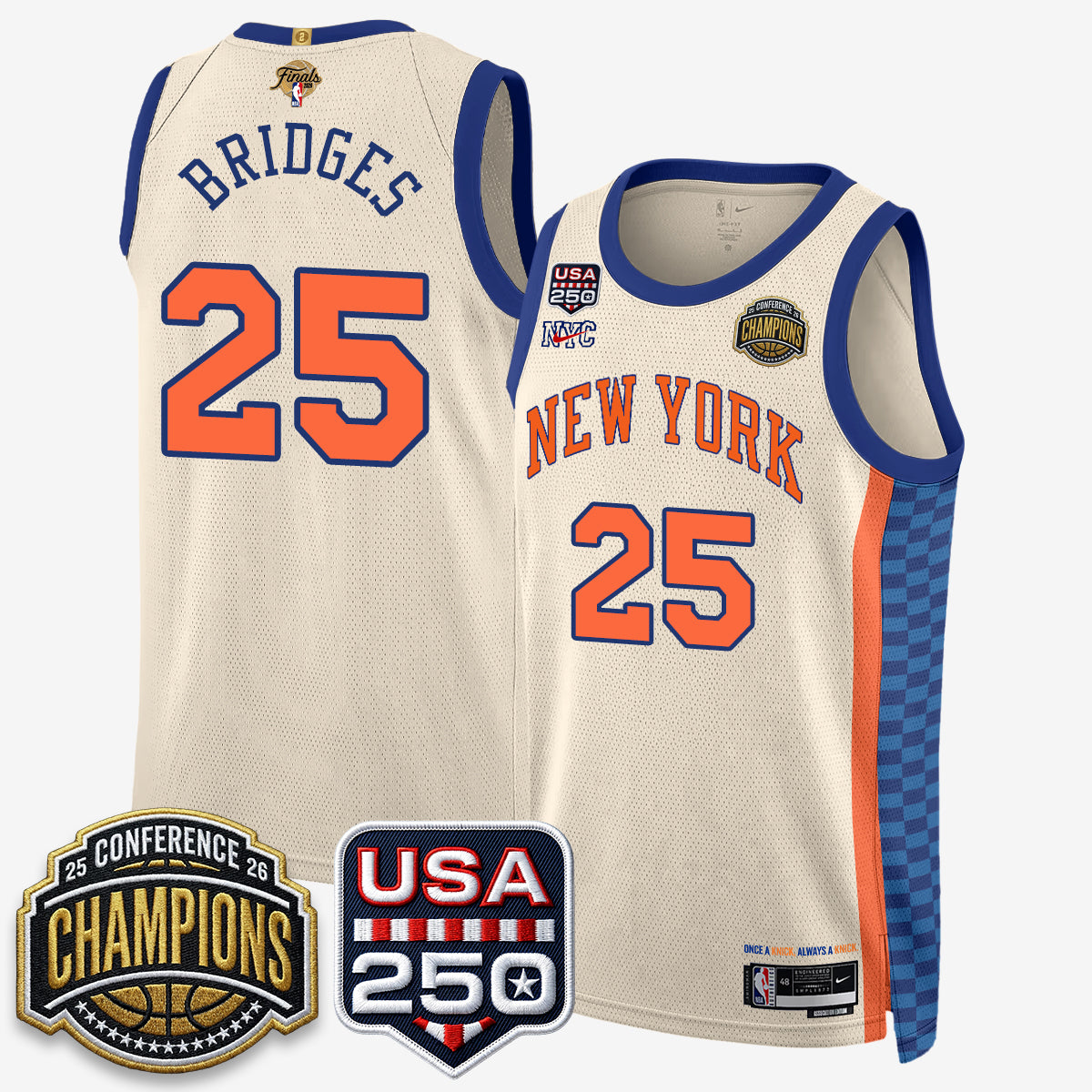 NYK 2026 NBA Eastern Conference Champions City Edition Jersey V2- Stitched (2)