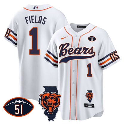 CHI Illinois Patch Baseball Jersey - All Stitched