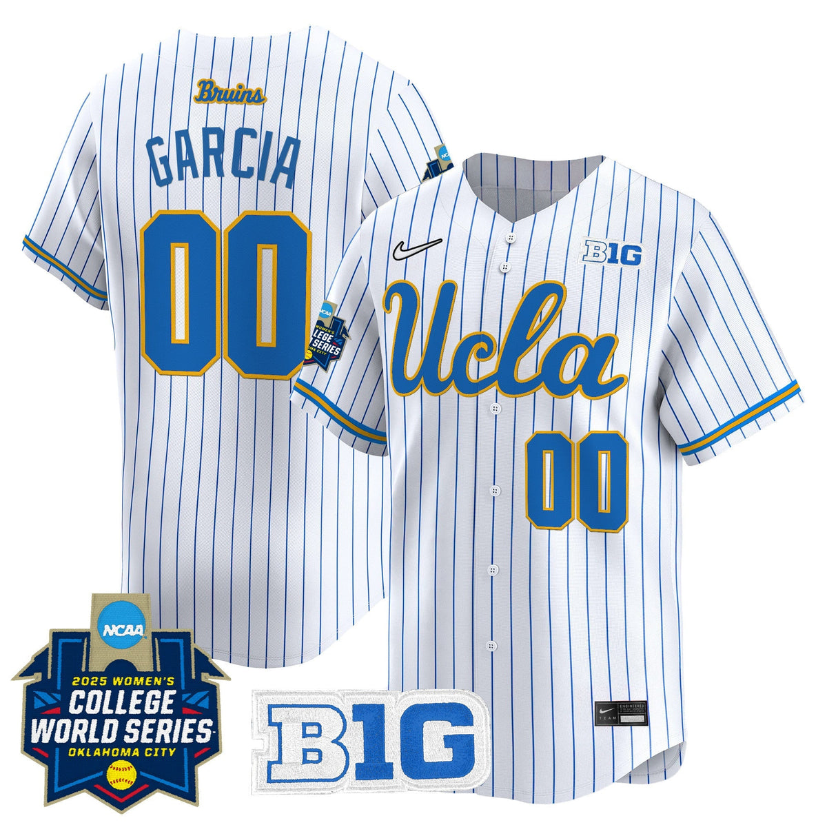 Men's size - UCLA Bruins Softball 2025 World Series (WCWS) Vapor Premier Limited Jersey - All Stitched