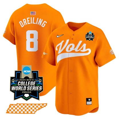 Men's Tennessee Volunteers 2024 College World Series Vapor Premier Limited Jersey V2 - All Stitched