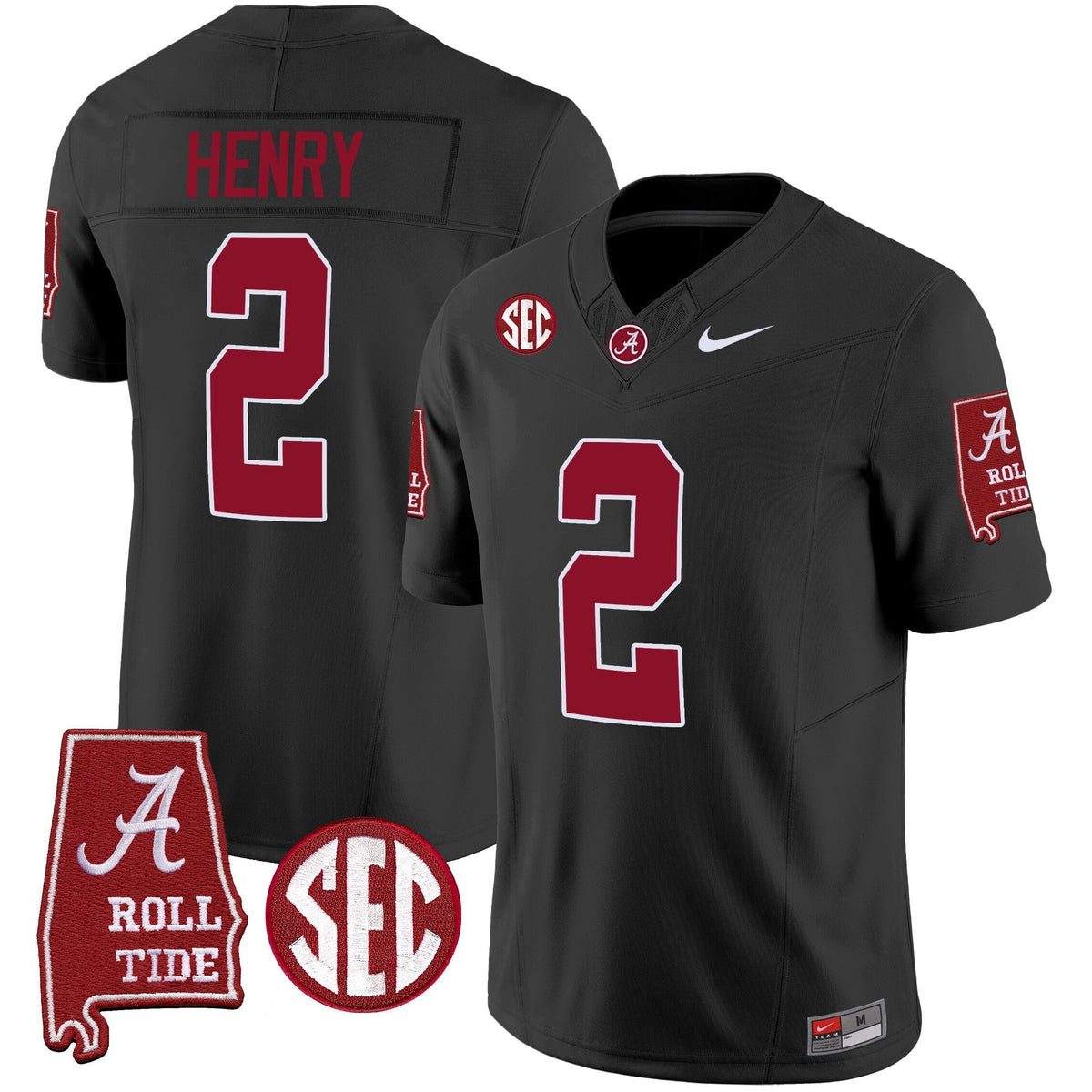 Men's Alabama Crimson Tide Vapor Limited Jersey V3 - Alabama Map - All Stitched