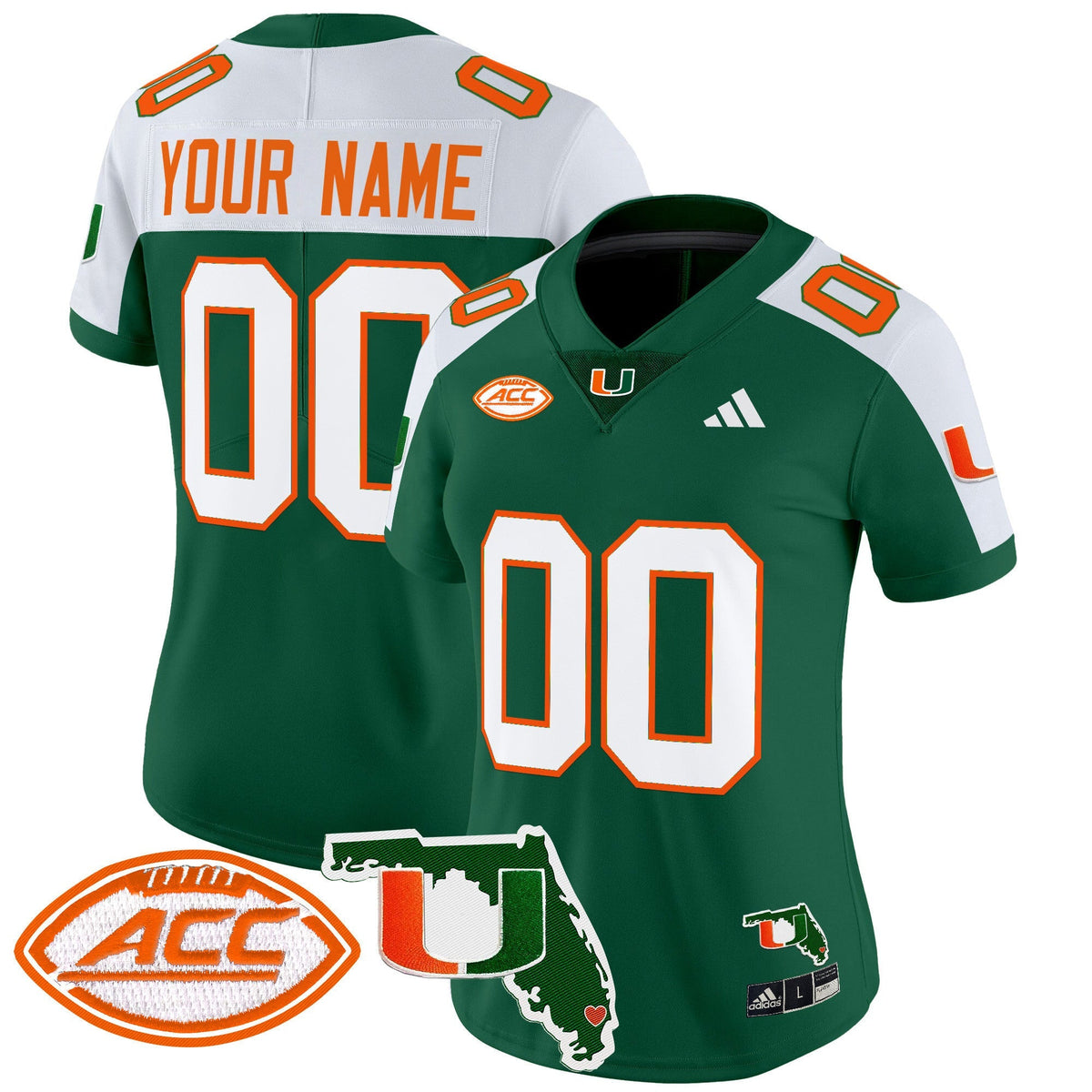 Miami Hurricanes 2024 Florida Patch Vapor Limited Custom Jersey - All Stitched