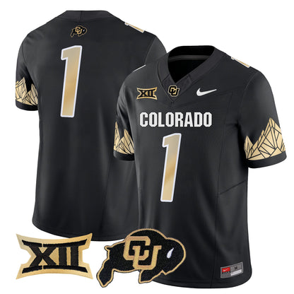 Men's Colorado Buffaloes Vapor Limited Jersey V4 - Big 12 XII Patch - All Stitched