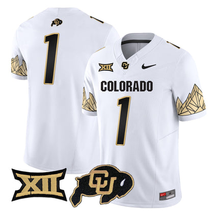 Men's Colorado Buffaloes Vapor Limited Jersey V4 - Big 12 XII Patch - All Stitched