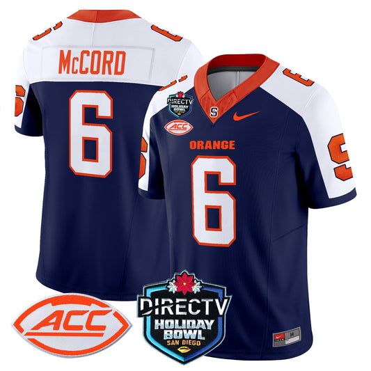 Men's Syracuse Orange 2025 Holiday Bowl Patch Vapor Limited Jersey - All Stitched