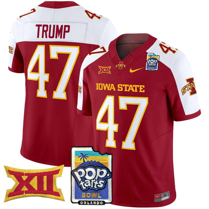 Men's Iowa State Cyclones 2025 PopTarts Bowl Patch Vapor Limited Jersey - All Stitched