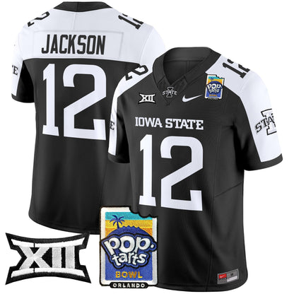 Men's Iowa State Cyclones 2025 PopTarts Bowl Patch Vapor Limited Jersey - All Stitched