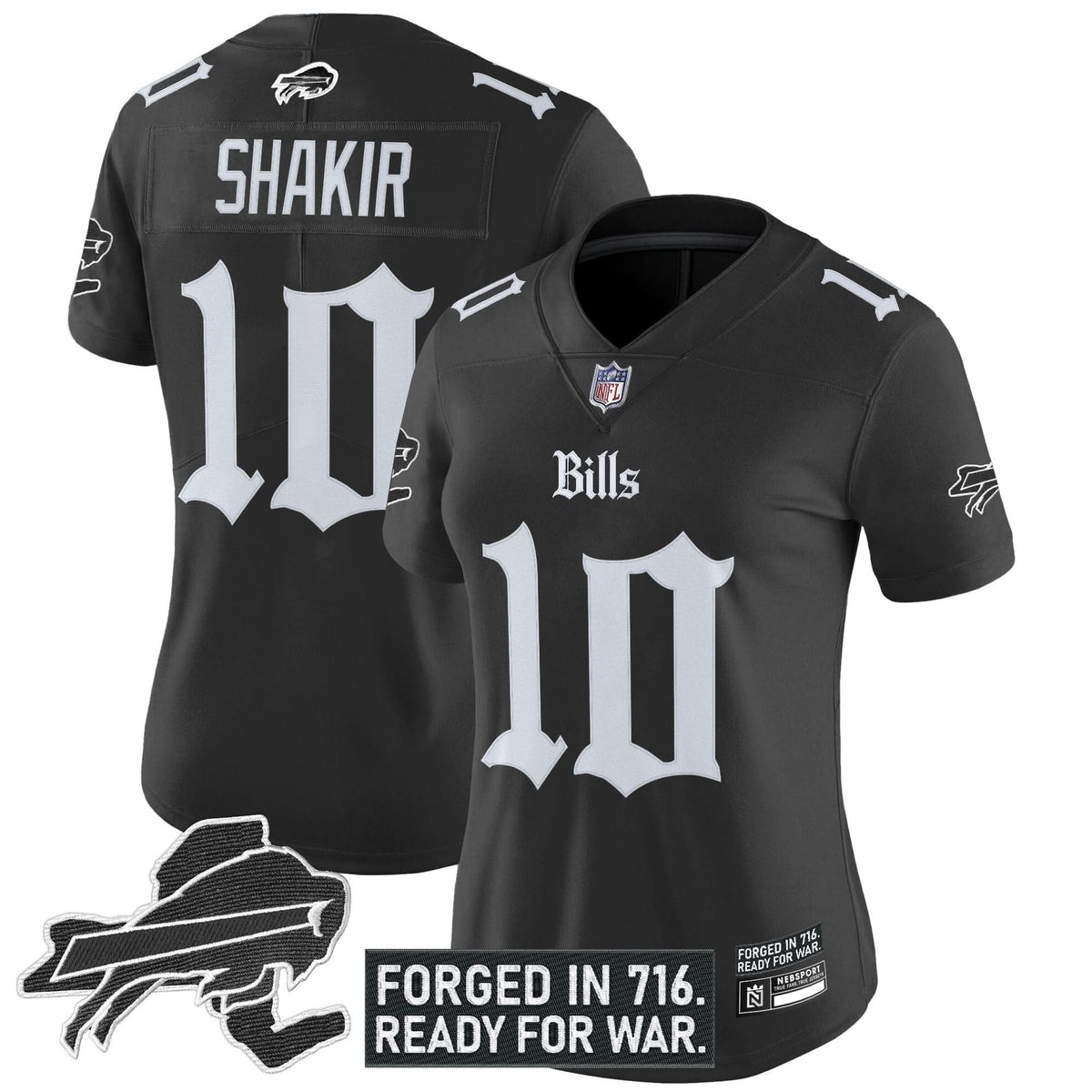 Women's Buffalo Bills 'Gothic Cold Front Edition' Vapor Limited Jersey - All Stitched