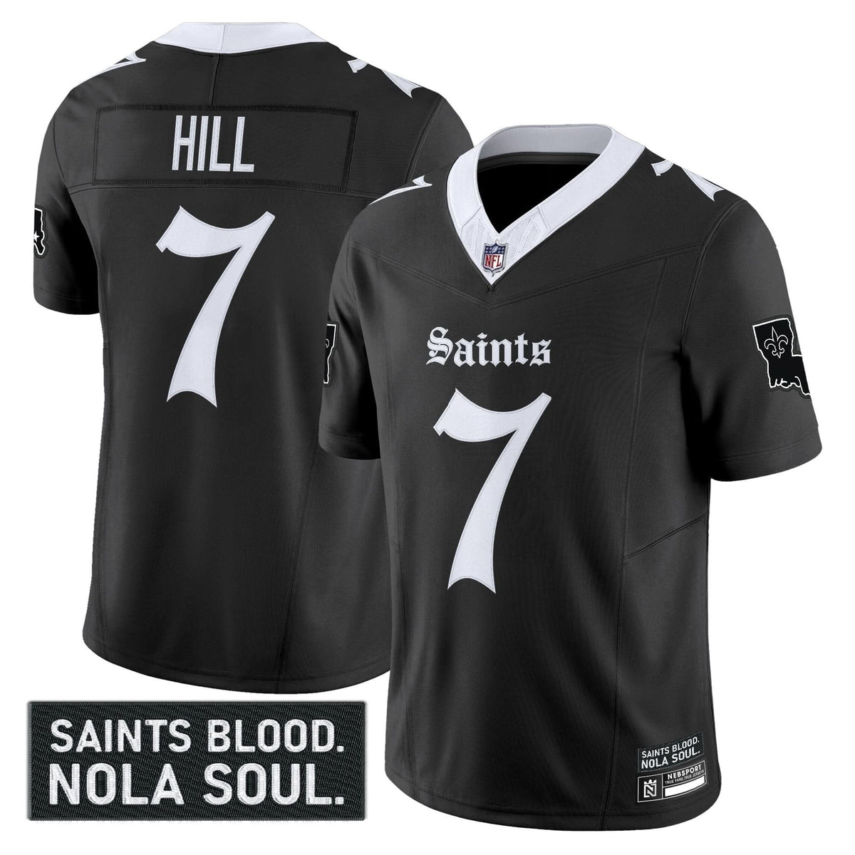 New Orleans Saints 'Gothic Vieux Carré Edition' Vapor Jersey - All Stitched