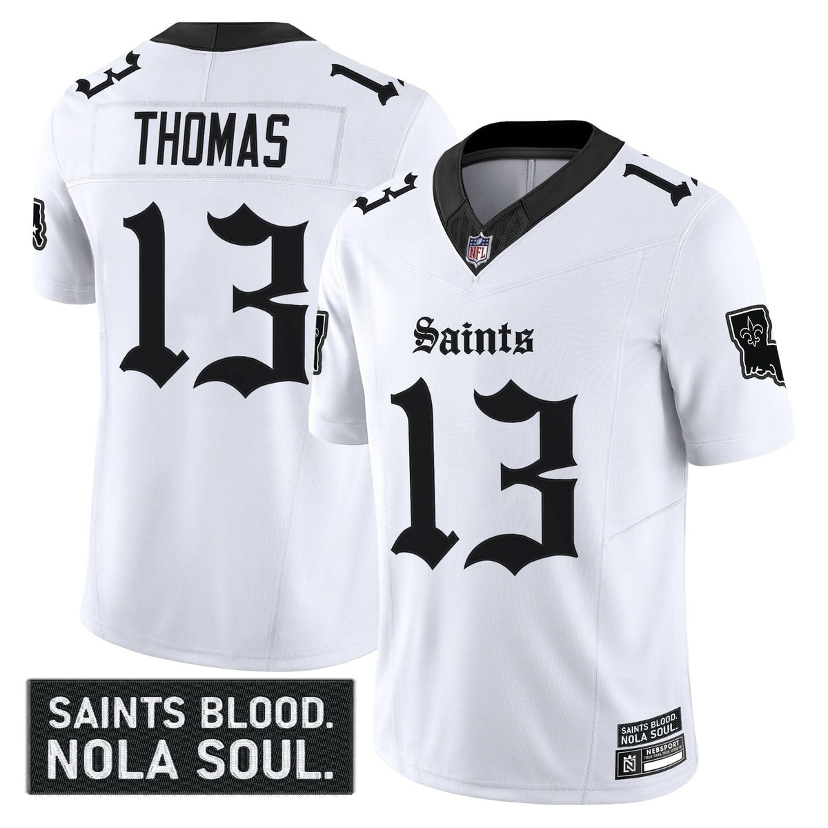 New Orleans Saints 'Gothic Vieux Carré Edition' Vapor Jersey - All Stitched