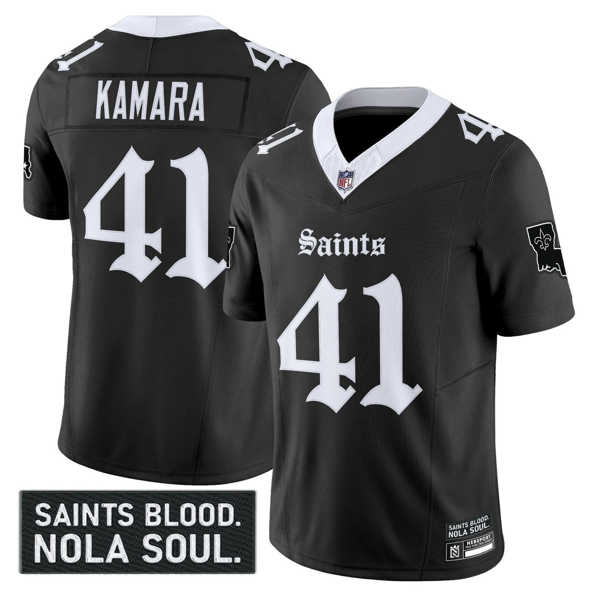 New Orleans Saints 'Gothic Vieux Carré Edition' Vapor Jersey - All Stitched