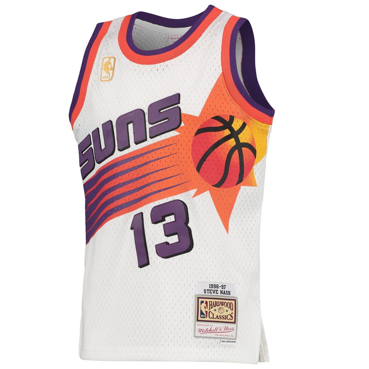 Phoenix Suns Steve Nash Mitchell & Ness White 1996-97 Hardwood Classics Swingman Jersey